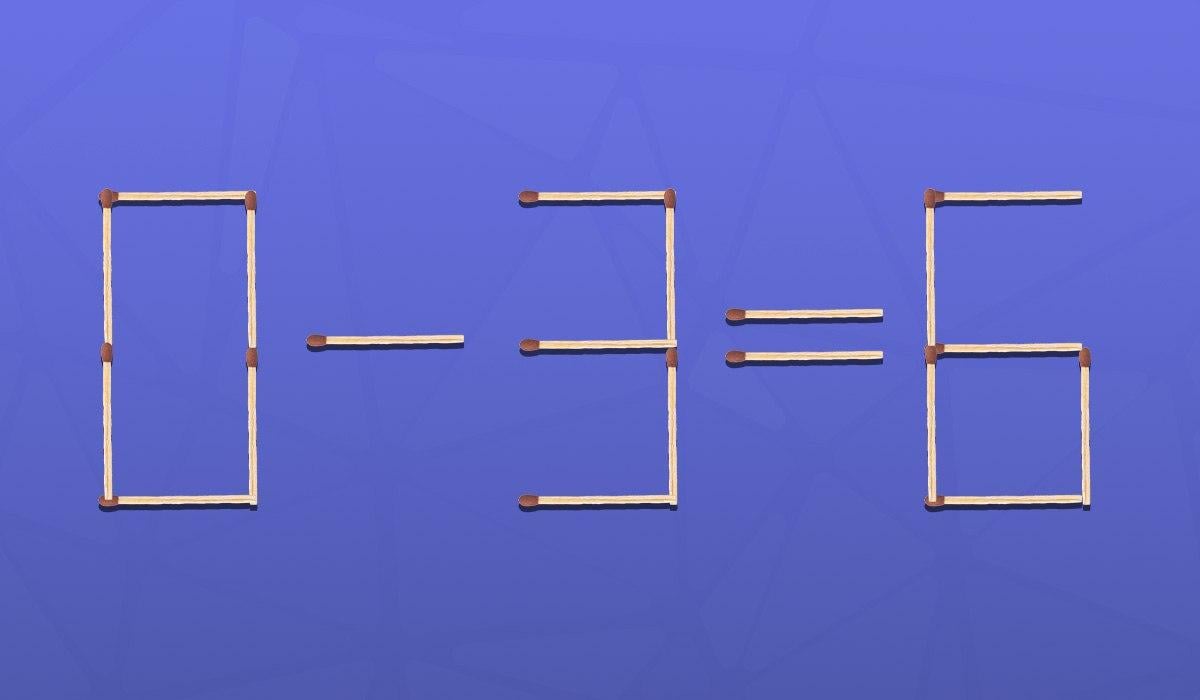 Len génius dokáže vyriešiť hlavolam zo zápaliek za 9 sekúnd.