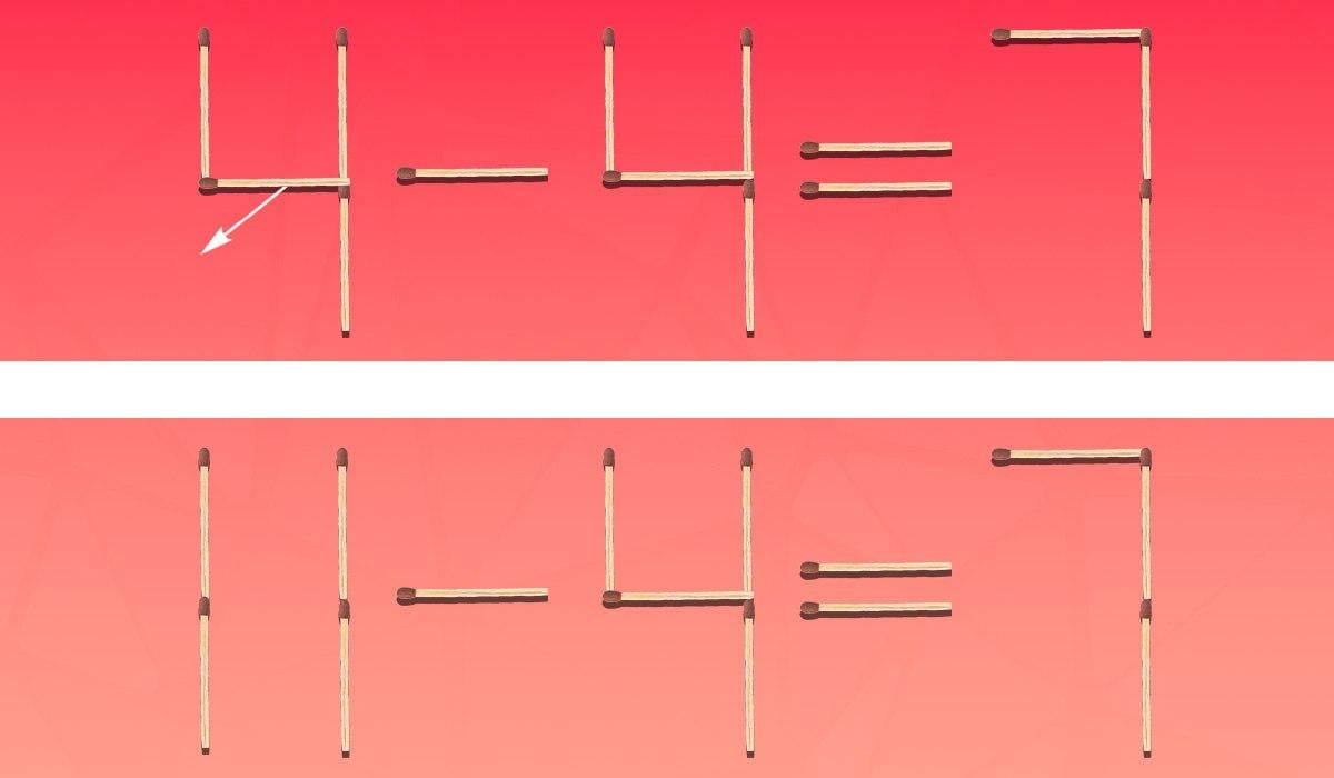 Matematická hádanka: stačí ťahať len jednu zápalku