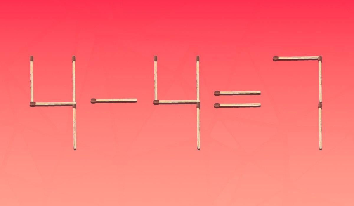 Matematická hádanka: stačí ťahať len jednu zápalku.