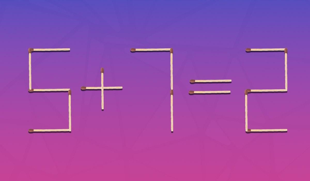 Musíte presunúť jednu zápalku a rovnosť sa stáva správnou: test inteligencie