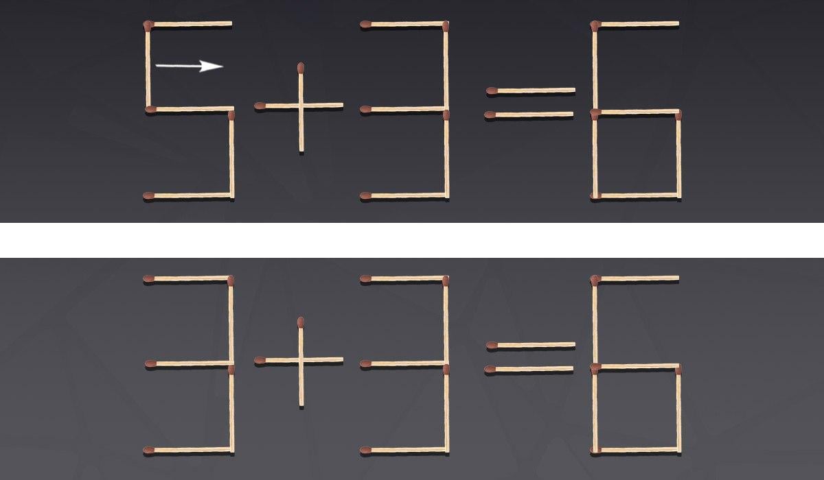 Veľmi ťažká hádanka: musíte presunúť len jednu zápalku