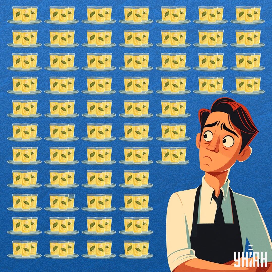 Nájdite pohár, v ktorom je menej limonády ako v ostatných nádobách / koláž Moje