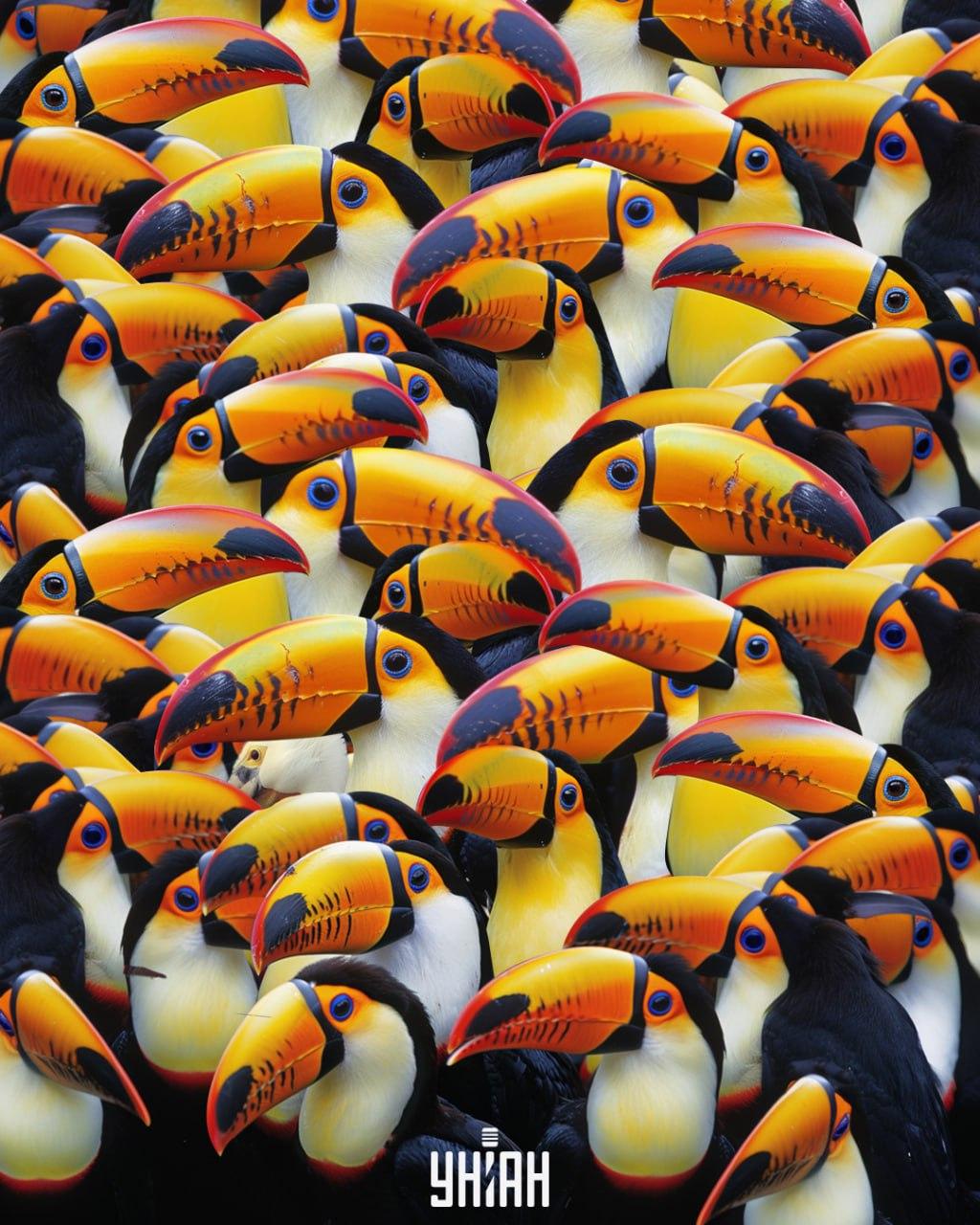 Nájdi pelikána medzi tukanmi za 7 sekúnd / koláž Moje