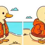 IQ test: nájdite 3 rozdiely na obrázku kačice v bunde