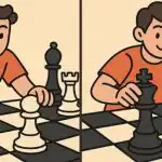 IQ test: nájdite 3 rozdiely na obrázku šachistu za 51