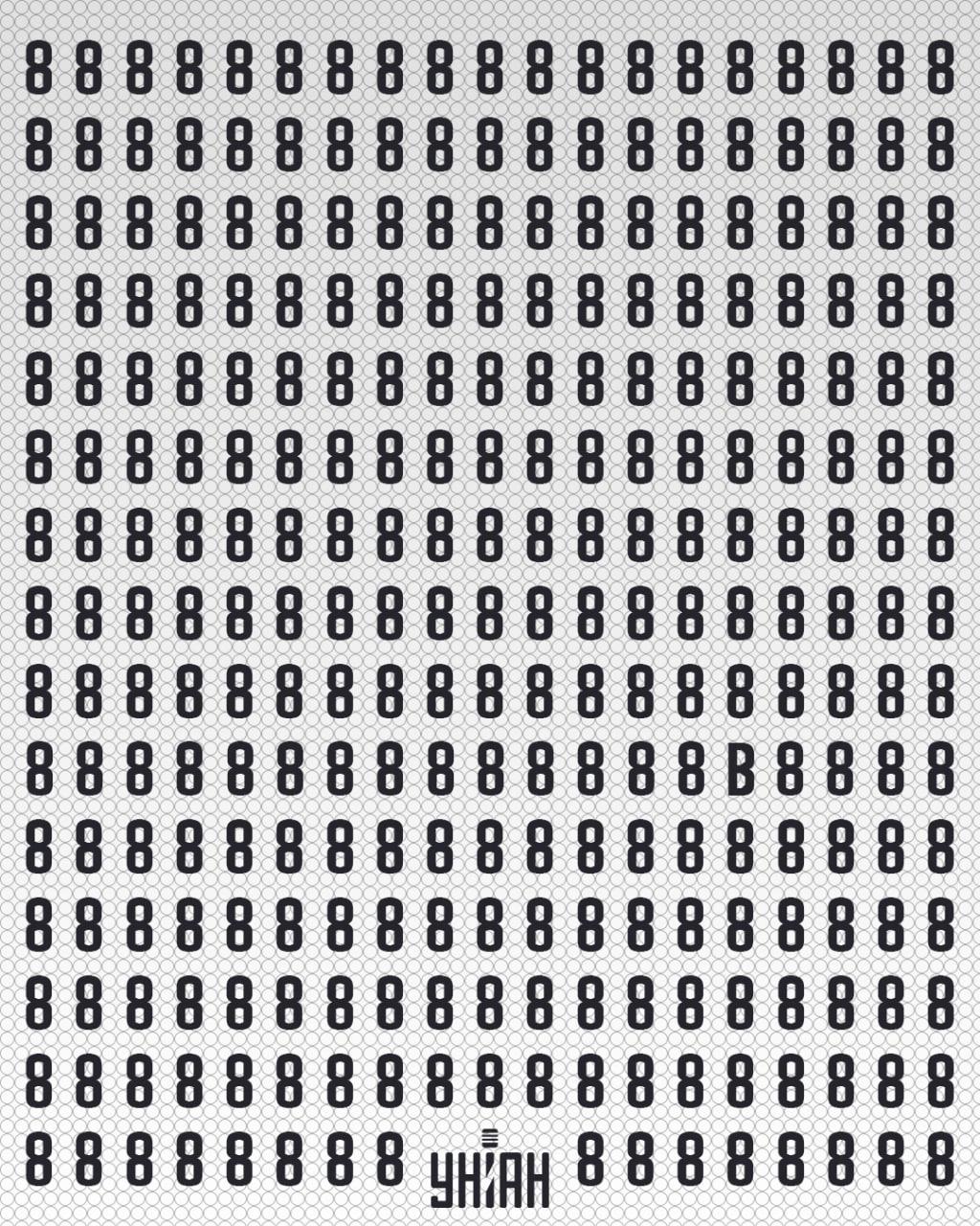 Je potrebné nájsť písmeno medzi veľkým počtom číslic / koláž Moje Je potrebné nájsť písmeno medzi veľkým počtom číslic / koláž Moje