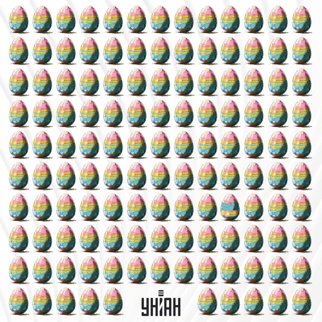 Je potrebné nájsť pysanku, ktorá nie je ako ostatné na obrázku / koláž Moje